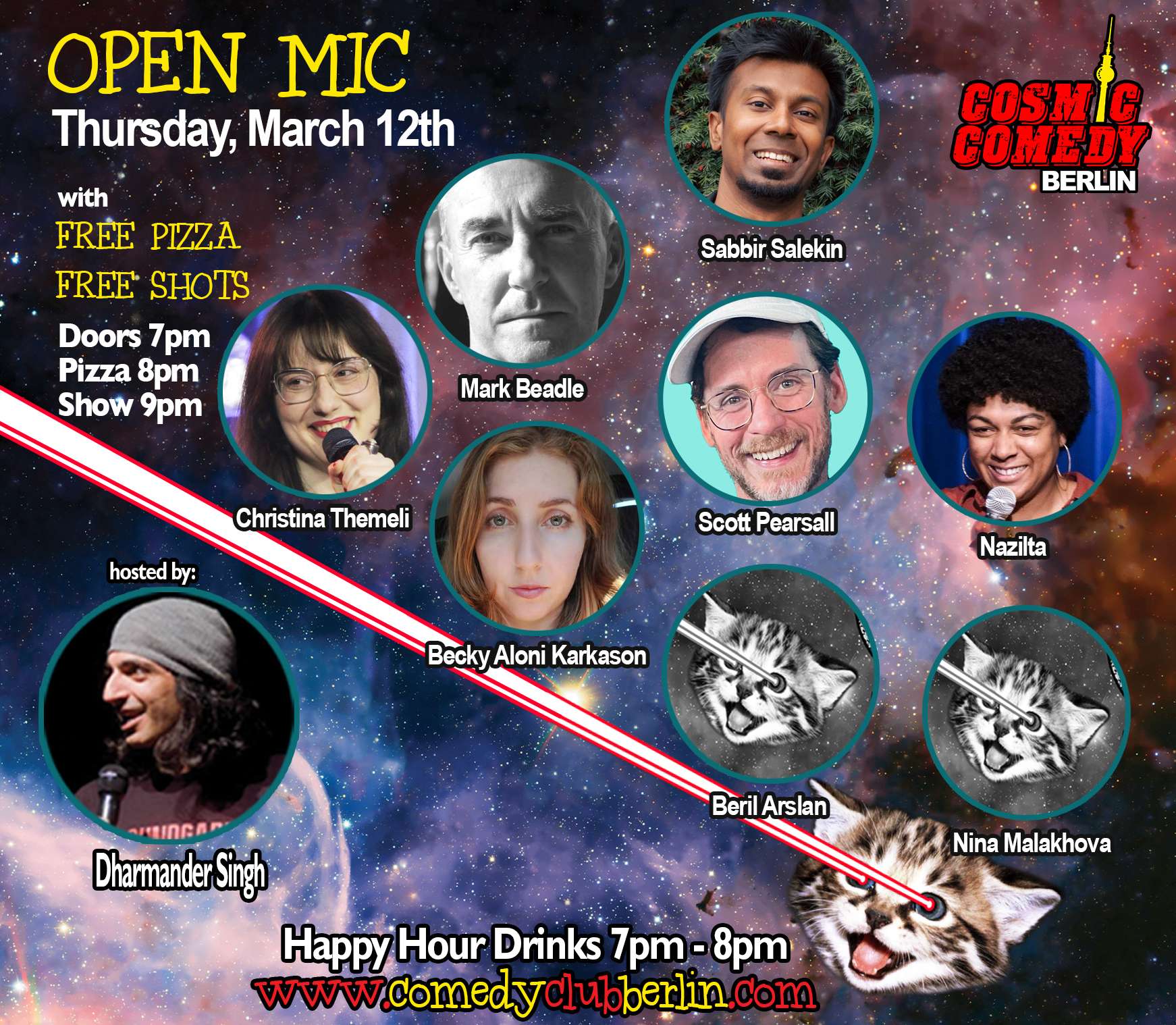 Comedy, Pizza and Shots – OPEN-MIC THURSDAY