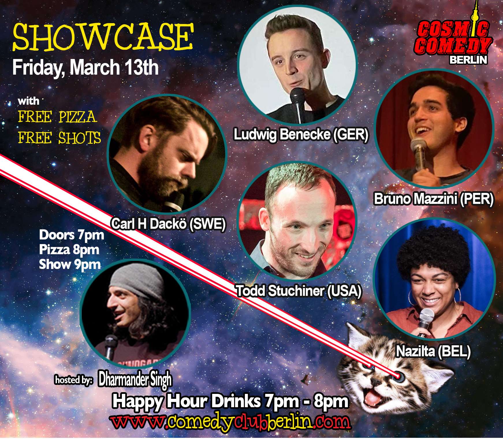 Comedy, Pizza and Shots – SHOWCASE FRIDAY