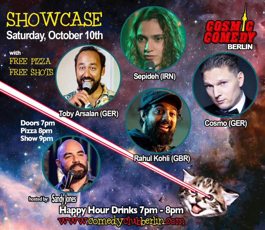 Comedy, Pizza and Shots – Showcase Saturday